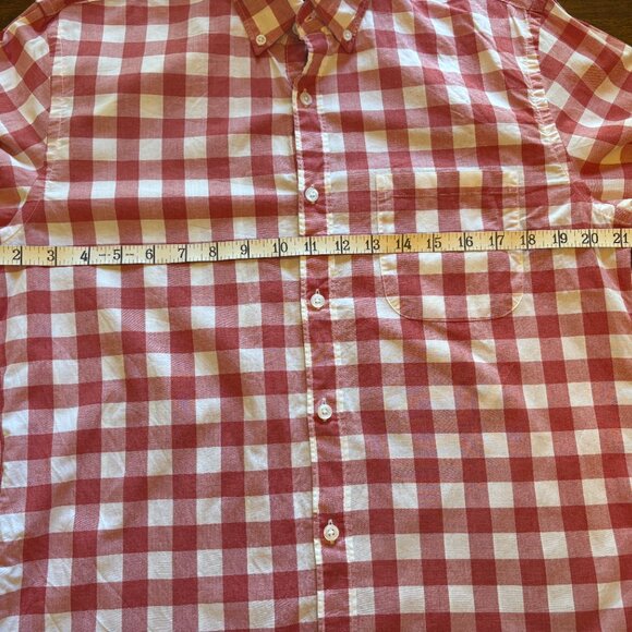 J.Crew Men’s Classic Fit Button-Down Shirt – Size Medium – Red Checkered – Excel - Picture 4 of 5
